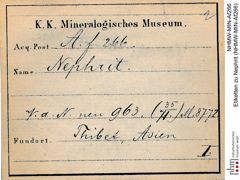 Etiketten zu Nephrit (NHMW-MIN-Af266)